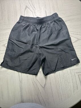 Nike Men's Black Athletic/Swim Shorts with Elastic Waist